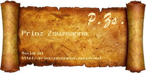 Prinz Zsuzsanna névjegykártya